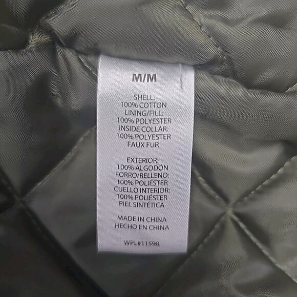 Weatherproof Men's Heritage Brand Workwear Vests Sz M Green Canvas Sherpa Collar - Picture 6 of 10